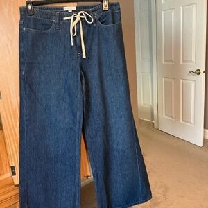 BANANA REPUBLIC MID RISE WIDE LEG TIE WAIST JEAN